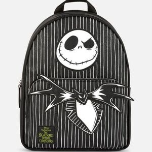 Primark Jack Skellington Black and White Striped Backpack